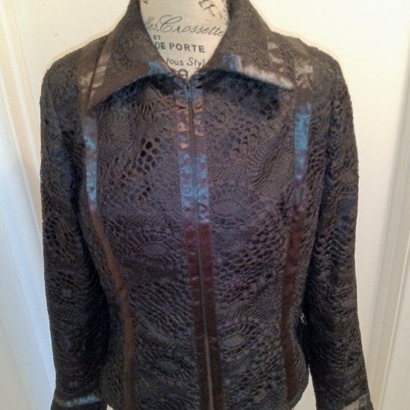 Gilar Zipper Jacket Black Size 8 - Picture 1 of 5